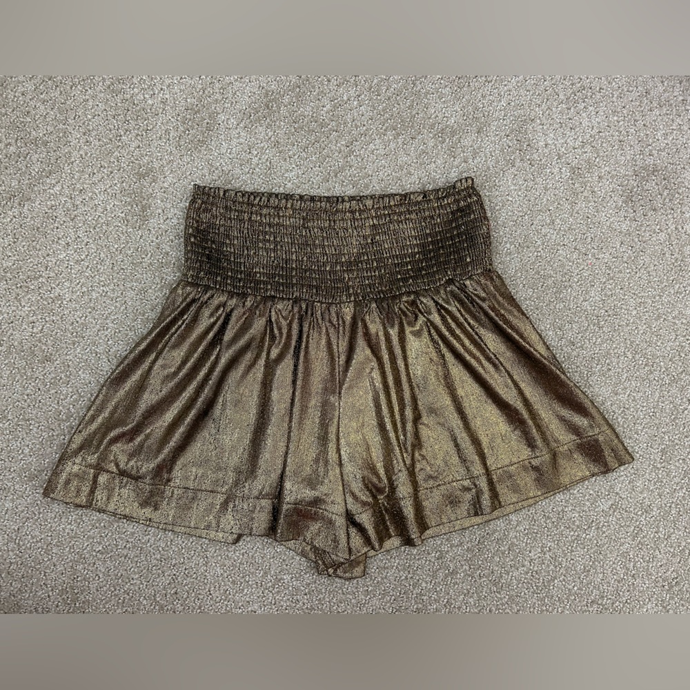 Pants Store Smocked Gold Shorts, size XS